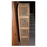 Rattan/Wicker Shelf with Curved Top – 65.5" H x 27" W x 13.25" D
