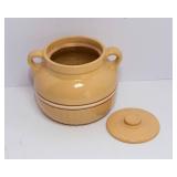 Set of 2 Stoneware Jars – 5.5" Tall - Red Wing Saffron Ware