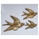 Brass Items Collection – Wall Birds, Vase, and Basket