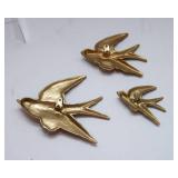 Brass Items Collection – Wall Birds, Vase, and Basket