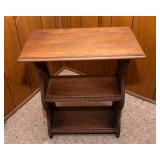 Wooden Side Table with Two Shelves – 22" W x 12" D x 25.5" H