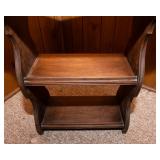 Wooden Side Table with Two Shelves – 22" W x 12" D x 25.5" H