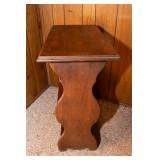 Wooden Side Table with Two Shelves – 22" W x 12" D x 25.5" H