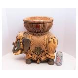 Large Ceramic/Resin Elephant Planter – 17" Tall