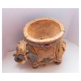 Large Ceramic/Resin Elephant Planter – 17" Tall