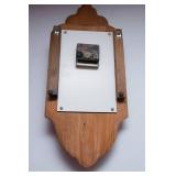 Vintage Wooden Clock – “Time to Fly” – 17.5" T x 7.5" W