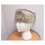 Set of 2 Vintage Hats with Black Netting Veils