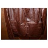 Worthington Women’s Leather Jacket – Burgundy/Brown, Size Large