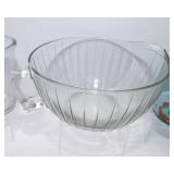 Assortment of Vintage Kitchenware – Measuring Bowl, Mixing Bowl, Candy Jar, Ball Jar