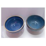 Set of 5 Stoneware Pieces – Blues and Green