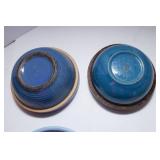 Set of 5 Stoneware Pieces – Blues and Green