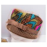 Set of 2 Vintage Hats – Includes Plaid Style, Size Medium