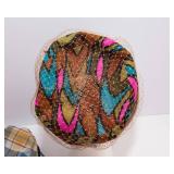 Set of 2 Vintage Hats – Includes Plaid Style, Size Medium