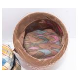 Set of 2 Vintage Hats – Includes Plaid Style, Size Medium