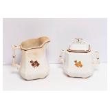 Antique Royalstone China Wedgewood & Co. Creamer and Sugar Bowl