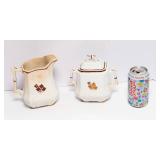 Antique Royalstone China Wedgewood & Co. Creamer and Sugar Bowl