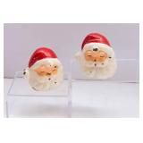 Pair of Antique Lead Santas – Approximately 2" Tall