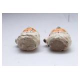 Pair of Antique Lead Santas – Approximately 2" Tall