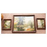 Set of 3 Handpainted Coordinating Artwork Pieces