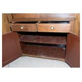 Antique Wooden Hutch – 76" Tall