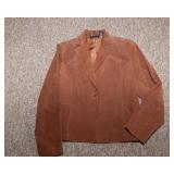 Relativity Brown Suede Leather Jacket – Petite Large