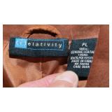 Relativity Brown Suede Leather Jacket – Petite Large