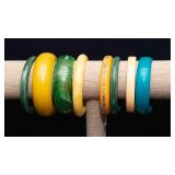 Set of 8 Plastic Bangles – Possibly Bakelite