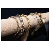 Set of 6 Gold-Tone Bracelets