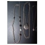 Set of 5 Silver-Tone Necklaces