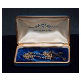 Unique Antique-Style Cross Necklace – Red Stone Accents