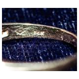 Vintage 14K Gold Ring with Green Stone – Size 8¾