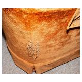 Vintage Royal Parlor Orange Rocking Swivel Barrel Chair