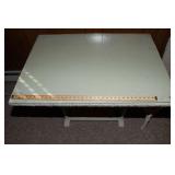 Vintage White Wicker Table with 2 Chairs – Crackled Patina