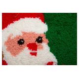 Vintage Latch Hook Santa Tree Skirt – 33.5" Diameter