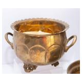 Set of Five Brass Planters