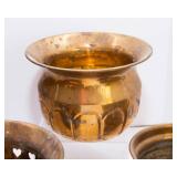 Set of Five Brass Planters