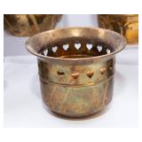 Set of Five Brass Planters