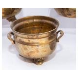 Set of Five Brass Planters