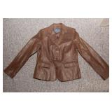 APT 9 Suede Leather Jacket – Shimmery Sheen, Size Large