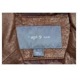 APT 9 Suede Leather Jacket – Shimmery Sheen, Size Large