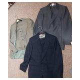 Set of 3 Men’s Suits – Navy, Dark Gray, and Tan