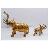Pair of Brass Elephant Figurines