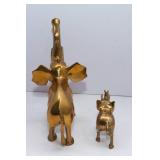 Pair of Brass Elephant Figurines