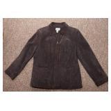 Women’s Suede Leather Jacket – St. John’s Bay, Petite Large