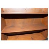 Wooden Bookshelf with Sliding Doors – 35"W x 62"T x 12"D