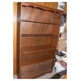 Wooden Bookshelf with Sliding Doors – 35"W x 62"T x 12"D