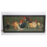 Vintage Cockrells and Hens Wall Art – 29.5" x 12.5"