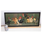 Vintage Cockrells and Hens Wall Art – 29.5" x 12.5"