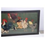 Vintage Cockrells and Hens Wall Art – 29.5" x 12.5"