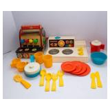 Vintage Fisher-Price Toys – Cash Register & Stove with Utensils